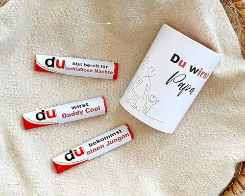 Du wirst | Personalisierte Aufkleber und Banderole | z.B. für Duplo | Schwangerschaft verkünden | Papa | Oma | Opa | Vater | Tante | Onkel