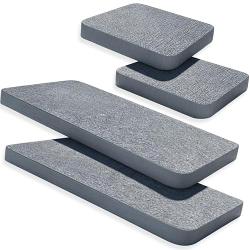 4pcs Bicchieri Sottobicchiere,Sottobicchieri in Vetro Terra di Diatomee Che Assorbono l'acqua,Tappetino Antiscivolo Resistente al Calore per Bevande, Bar,Vaso,Tazza di SaponeMani,Piante(Grigio Scuro)