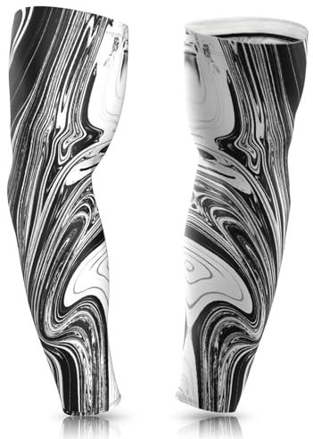 Gaming Sleeve for Esport Volleyball: White Black Summer Guard Warmer for Cycling, Tattoo Cover - Men Ladies