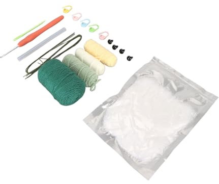 HELEVIA Eulen-Häkeltier-Set Anfänger mit Garn-Häkelnadel-Füllung. -Starter-Set Zum Häkeln von Tieren