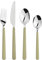 Cutlery Set Stainless Steel 16-Piece ABS Handle Fork Spoon Sets for 4 People (Olive Green)