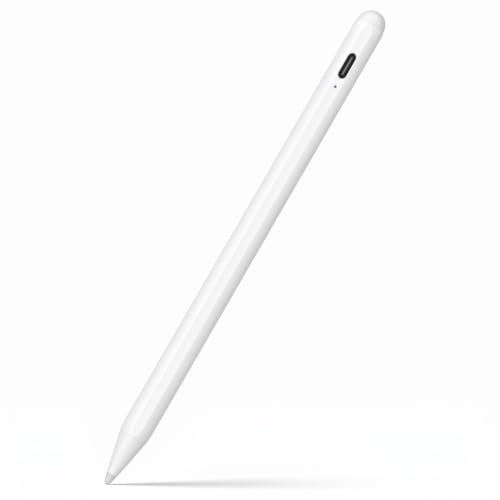 Aktiver Kapazitiver Eingabestift, Universal Eingabestift Wiederaufladbar mit Silikonspitze für I Pad 2018 Bis 2021, Digitaler Stift mit Handflächenabweisung Zum Schreiben und