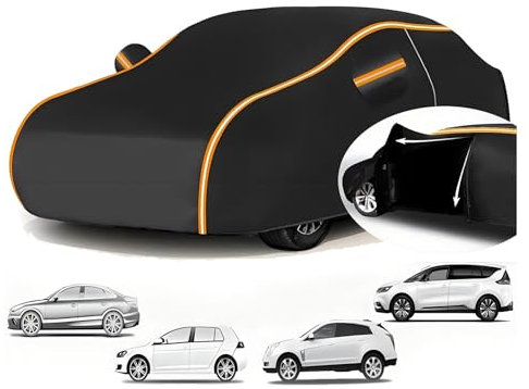 Autoabdeckung Vollgarage für Mercedes E-Klasse Kombi W212 2013(490,5x185,4x147,4cm),Oxford-Stoffmaterial,Lange reflektierende Streifen,wasserdicht,Kratzfest,leicht und zu installieren