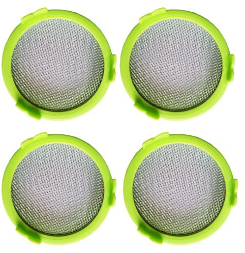 4 Stück Sprossenglas Deckel, Edelstahl Keimglas Deckel 86 mm Keimglas Siebdecke für Wide Mouth Einmachglas, Sprossenglas Ersatzdeckel für Hülsenfrüchte, Brokkoli, Luzerne, Samen (86mm)