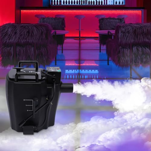 Tagtuell Trockeneisnebelmaschine 3500 W, Bodennebelmaschine Nebelmaschine Fog Machine, Nebel Maschine für DJ Disco, Party, Hochzeit, Halloween, Elektronische Temperaturregelung