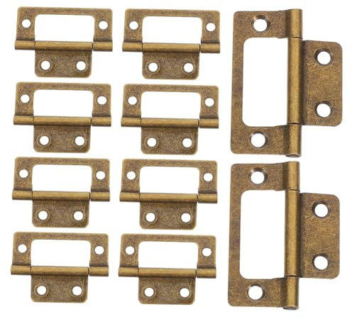 OSALADI 12pezzi Cerniere in Ferro Bronzo Anticato Per Porte Finestre e Mobili Di Cerniere Resistenti Design Madre-figlio Per Stabilità e Antideformazione Facile Installazione Per Ristruttu