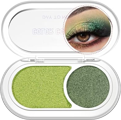 GL-Turelifes Palette de fards à paupières holographique à double paillettes, couleur nacrée métallisée Shimmer Eyeshadow, illuminateur de coin intérieur scintillant, mini fard à paupières crémeux