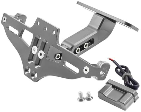 Einstellbar Mit Licht Motorrad-Kennzeichen-Nummernschild-Halterung Für Yama&ha XP500 XP530 XP 500 530 Alle Jahre(Titan)
