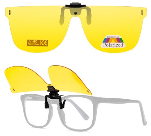 Epavouos Polarisierte Clip-On Sonnenbrille UV400 Anti-Glare Gläser Laser Edge Sportliches Design Unisex