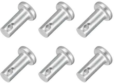 QUARKZMAN 6 Stück M5 x 12mm Einloch Gabelkopfstifte 304 Edelstahl Flachkopf Gabelkopfstifte Hitch Pin Für Trailer Latch Mechanikerreparatur Möbelmontage Industrieequipment