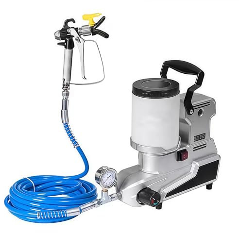 1600W Airless Pulverizador De Pintura,Pistola Pintura Profesional para Paredes PortáTil con Manguera De 5 M Aplicaciones para Pintar Paredes,Techos Interiores Y Pintura Interior Y Exterior