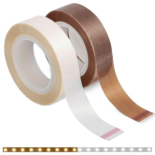 ZMaglorian 2 Rotoli di Nastro Adesivo per Attenuare Illuminazione LED 1,5cm – Bianco e Marrone – Ideale per Striscia Adesiva e Retroilluminazione TV – Accessorio per Cucina e Camera