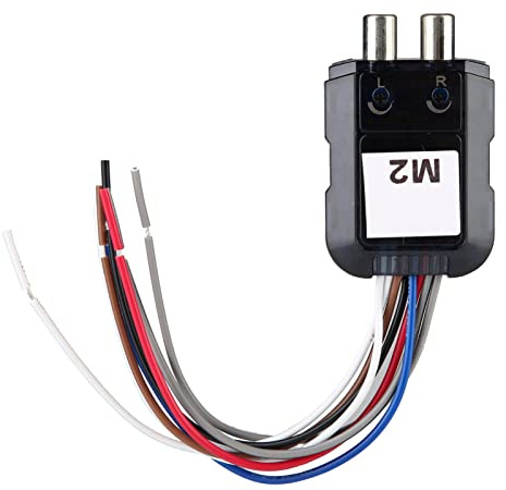 aqxreight Convertitore di Uscita di a 2 Audio da Alto a Basso con Cavo Remoto Dell'amplificatore per Impianto Stereo per Auto