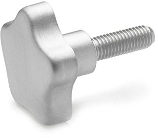 Ganter Normelemente | Edelstahl - Sterngriffschraube - GN 5334-50-M10-40 | matt gestrahlt | 1 Stück