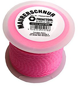 FRONTTOOL Maurerschnur Ø2 mm 100 m gelb, pink oder rot, Farbe:pink