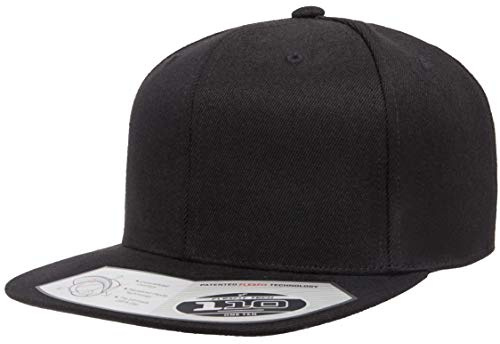 Flexfit Men's 110 Classic Snapback Baseball Cap, Black, One Size