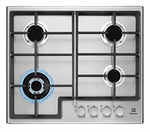 Electrolux EGS6436X piano cottura Nero Da incasso Gas 4 Fornello(i)