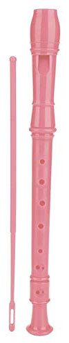 Dilwe 8 Loch Kunststoff Flöte Klarinette mit Putzstock und Anleitung für Kinder Anfänger( Rosa)