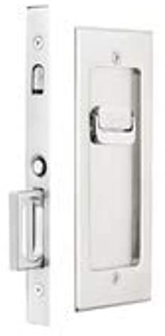 Emtek Modern Rectangular Privacy Pocket Door Mortise Lock (Satin Black)