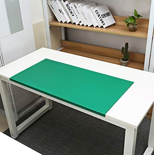 SK Studio Schreibtischunterlage mit Kantenschutz Wasserdichte PU Leder, Rutschfeste mit Kantenverriegelung Mausunterlage für Computertastatur, PC und Laptop Grün 80x40cm