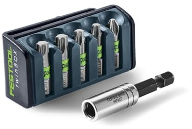 Festool 204381 Estuche de puntas BT-IMP SORT1 | Impact-optimierte 25 mm Bits PZ und TX für Schlagschrauber, inklusive Magnet-Bithalter BH 52 in der kompakten twinBOX
