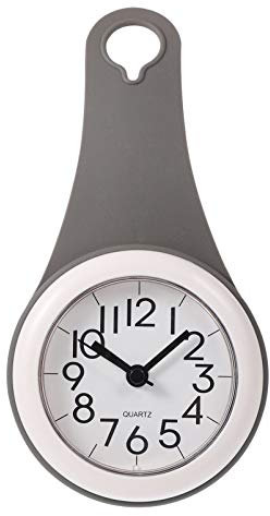 BESPORTBLE wasserdichte Wanduhr Bad Stumm Wanduhr Saugnapf Hängende Uhr