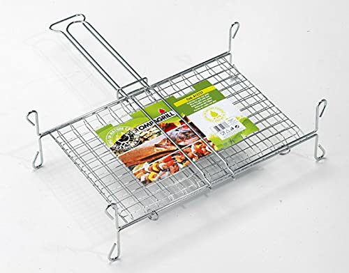 Graticola a Rete Doppia griglia Barbecue Senza Piedi 22x27cm Ompagrill