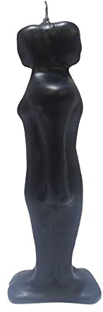 Statuetta candela in cera per separazione di coppia - nera - 20 cm