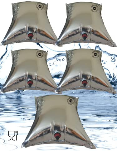 Superfind24® Wasserbeutel, Wassersack, 5x30 Liter Prepper Wasser Notfallvorsorge Beutel sind frei im Raum lagerfähig!