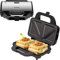 Steinborg Appareil à croque-monsieur XXL - 4 coins - Boîtier Cool-Touch - Revêtement antiadhésif - Appareil à croque-monsieur - Barbecue électrique - Grille-paninit
