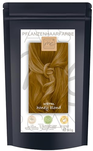 Thats me Organic® Profi Pflanzenhaarfarbe + Zubehörset (warm honey blond) – Bio Haarfarbe ohne Chemie – Haarfarbe für gesundes Haarefärben auch während Schwangerschaft und Stillzeit