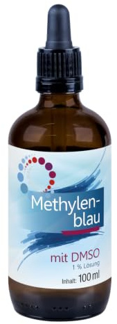 Methylenblau mit DMSO, 100 ml, mindestens 99% rein | Apothekenqualität, DMSO in Ph.-Eur.-Qualität, inkl. Pipette