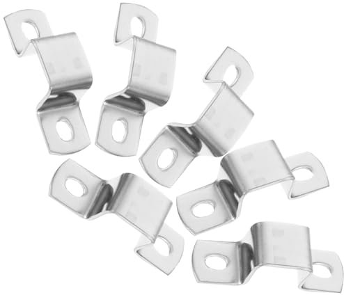 Homoyoyo 6pièces Clamps Acier Inoxydable U-type Pour Tubes Carrés Supports De Fixation Robustes Pour Intérieur Et Extérieur