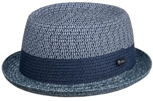 Lipodo Ennario Pork Pie Strohhut Klassischer Schnitt Made in Italy Herren Frühjahr Sommer