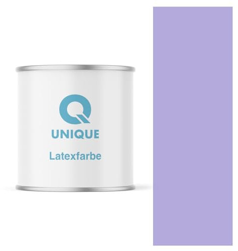 Q UNIQUE Latexfarbe 2L (ca.14m2) Lila Innenfarbe Wandfarbe Deckenfarbe Klasse 3 Mattfarbe Scheuerfest Hohe Deckkraft