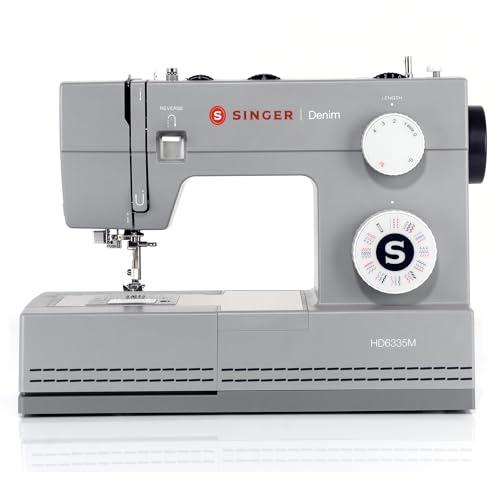 Singer Heavy Duty 6335M Denim | 32 Stichprogramme, Metallrahmen, Freiarm, LED-Beleuchtung, Nadeleinfädler