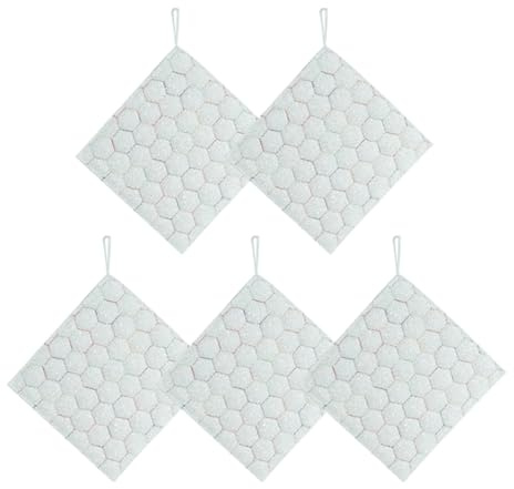 Trapos para platos, 5 paños de cocina de alambre, exfoliante de doble cara, paños de limpieza, reutilizables, de secado rápido, para quitar el polvo, espejo, ventana, restaurante, cocina, baño, lentes