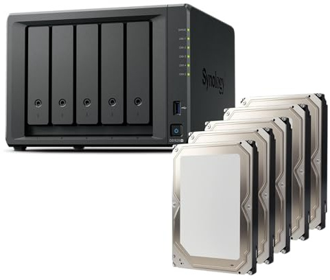 Synology Diskstation NAS DS1525+ Bundle Seagate Ironwolf 5 Bay, 8GB RAM (40TB)