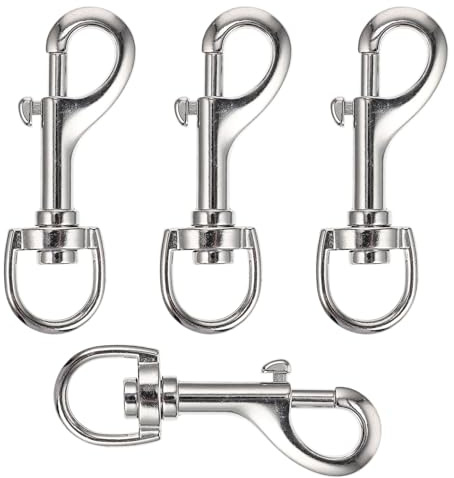 UTHCLO 4pcs Heavy Alloy Pet Leash Snap Hooks Swivel Rotating Clasp Multipurpose Snap Clips for Dog Leads Backpack Straps Curtains and Flagpole Use