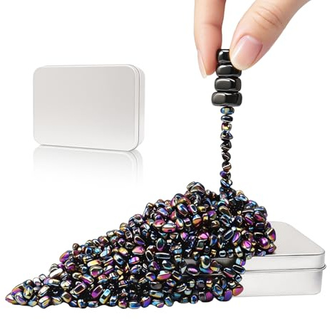 OYAYUN 550+ Magnet Steine Set Bunt Sensory Magnets (5-7mm) mit 4 Große Magnetic Fidget Magnet für Stressabbau | Kreativität | Magnetspiele Sinnes-Spielzeug Entspannung