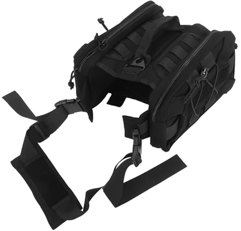 BAZEITFLOW Dos pour Chien avec Poches Latérales pour Transport Eau et Nourriture Sacoche de Randonnée Réglable pour Promenades et Voyages