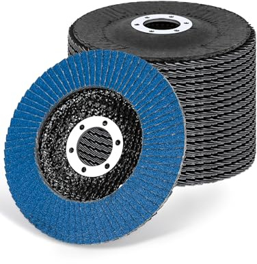 Discos abrasivos abanicos de 115 mm, grano 40, 9 unidades, discos de desbaste resistentes para amoladoras angulares y máquinas pulidoras