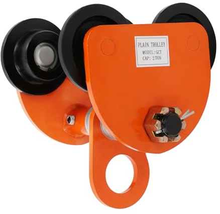 BRRIDE Laufkatze bis 2000 kg, Handfahrwerk für Kran, Industrielles Flanschfahrwerk, Handwagen Rollfahrwerk Krankatze, Heavy Duty Handfahrwerk Trolley für Handhebel, Industrie, Lager, Garage