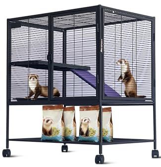Kleintiergehege, Kleintierkäfig, Käfige Laufställe Hamsterkäfig Mit Treppen Abnehmbarer Rampe,Nagerkäfig Meerschweinchen Häuschen Hasenhaus Ideal Für Frettchen, Chinchillas, Meerschweinchen Und Hamst