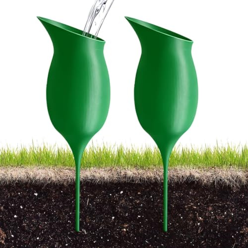 Punte da Irrigazione Divertenti automatici a rilascio lento 2 pezzi | Picchetto per Irrigazione da Giardino per Ufficio Casa Balcone Giardino Cortile Arbusti Fiori Frutti Cespugli Verdure