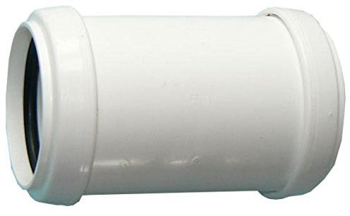 FLOPLAST 32mm White Pushfit Waste Pipe Coupling - Bag of 2
