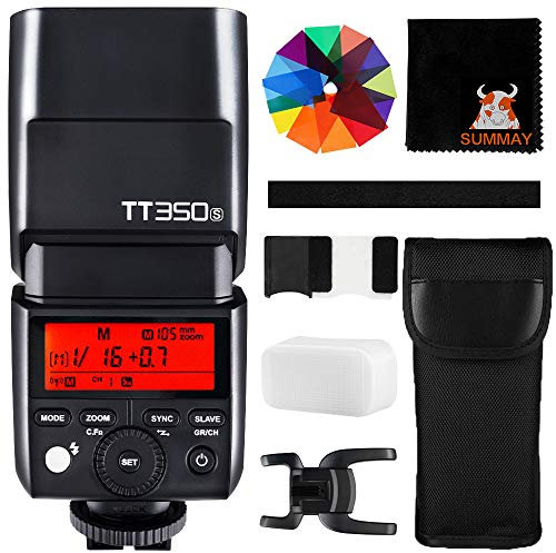 GODOX TT350S Speedlite Blitzgerät HSS 1/8000s GN36 TTL Blitz Kamerablitz für Sony DSLR Mirrorless Kamera a7RII a7R a7RIII a7R3 a58 a99 ILCE6000L (TT350-S)