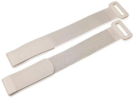 Alfatex® by Velcro® Kabelbinder, mit Kunststoffschnalle, Weiß, 2 Stück pro Packung (25 mm x 250 mm)