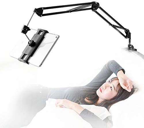 SAMHOUSING Supporto da letto per tablet, girevole a 360 gradi, con braccio in alluminio, per iPad, iPhoneXS, N-Switch, Amazon Kindle Fire o altri dispositivi con schermo da 4,7 a 12,9 pollici