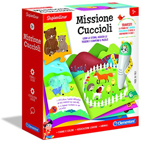 Clementoni - 16188 - Sapientino - Penna Trasformabile - Missione Cuccioli - Penna interattiva parlante, Gioco educativo elettronico, Puzzle Bambini - Made in Italy
